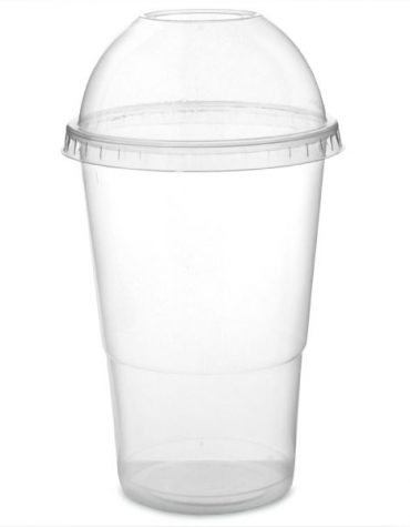 JUCIE CUP WITH DOME LID 350ML PET, 1000PCS/CTN, SANTA, 6291107491745