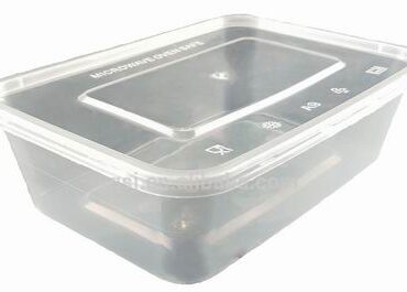 RECTANGULAR CONTAINER 750ML WITH LID, 500PCS/CTN, SANTA, 6291107491691