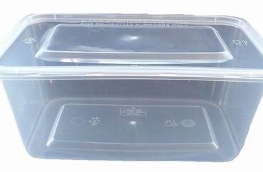 RECTANGULAR CONTAINER 1000ML WITH LID, 1 X 5 PCS/CTN, SANTA, 6291107490694