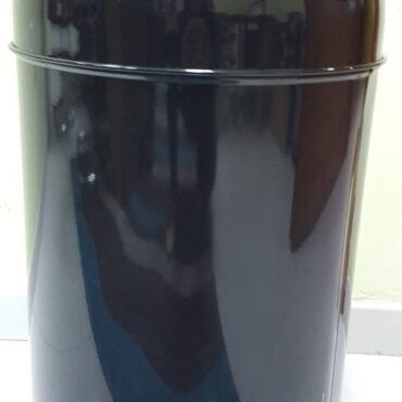 STAINLESS STEEL DUST BIN, 33L, EKO, PUSH BIN BLACK STEEL, 111100115