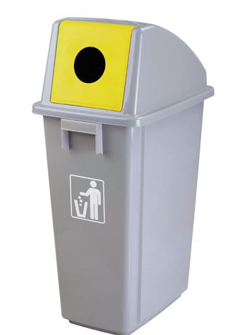 CAN & BOTTLE RECYCLING CONTAINER DUST BIN, GRAY, GX-001B, GCCE