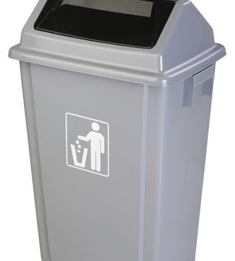 SWING LID GARBAGE BIN (L) GRAY, 58L, GX-005A, GCCE