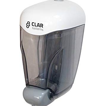 LIQUID SOAP DISPENSER TRENDY 0.8L PLASTIC REFILLABLE WHITE, J1800PG-A, CLAR SYSTEM