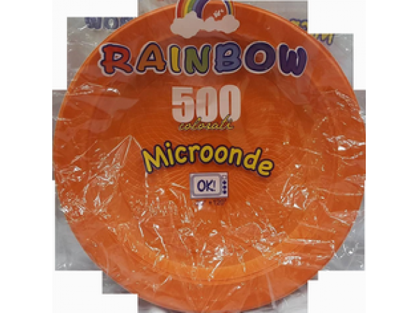 ARANCIONE/ORANGE PLASTIC PLATE COLOR, 20PCS/PACK, SIPAM ITALY, 8033275390967