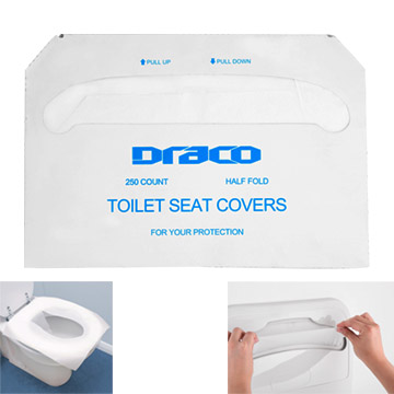 TOILET SEAT COVER, WHITE PAPER BAG, 250SHEET/PKT, HY01CS0050