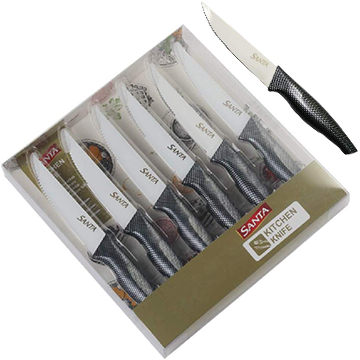 STEAK KITCHEN KNIVES SET, 6 PCS, 4.5", 1.2MM X 6, 6291107499338