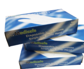 BLUE VINYL GLOVES, POWDER FREE (MEDIUM), 100 PCS/BOX, 6291107494166
