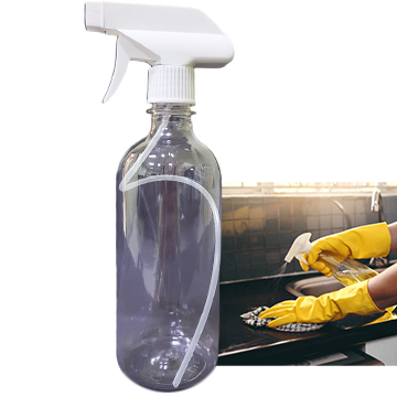EMPTY SPRAY PLASTIC BOTTLE WITH BLACK TRIGGER, 500ML, CL500