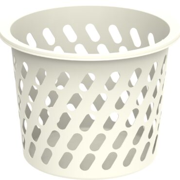 Mini Laundry Basket 45L, Off White, Dia. 47 x H 37 cm, IFHHLA355
