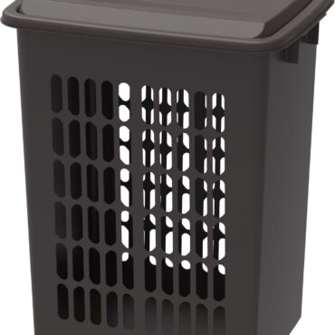 Laundry Bin with Lid, Square, 75L, 49 x 34 x 59 cm, IFHHLA346