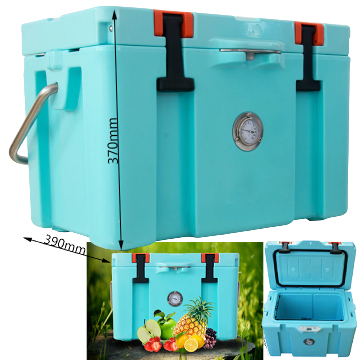 25L COOLER BOX WITH WHEELS, THERMOMETER, H:26.5 X L:40.8 X W:24.2 CM, ALB-C25L