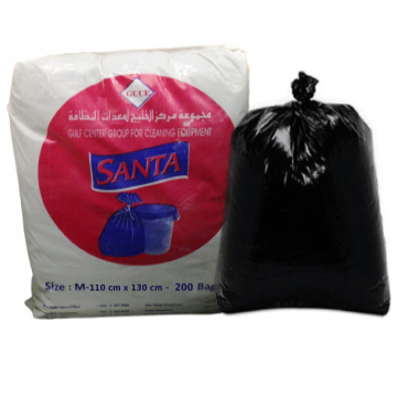 VIRGIN HDPE OXO BIO DEGRADABLE BLACK GARBAGE BAGS , 110 CM X 130 CM , 35 MICRON, 200PCS/BL, 6291107490175