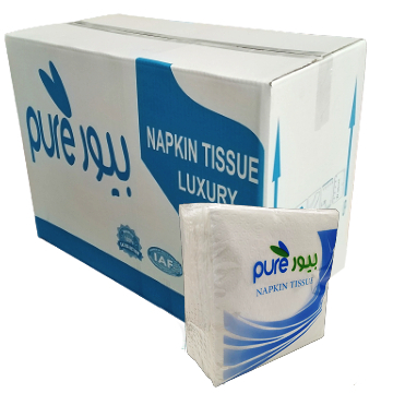 Napkin Plain Tissue, flower Embossed, 1ply, 30x30cm, 40pkts 1/4 fold, 111112994