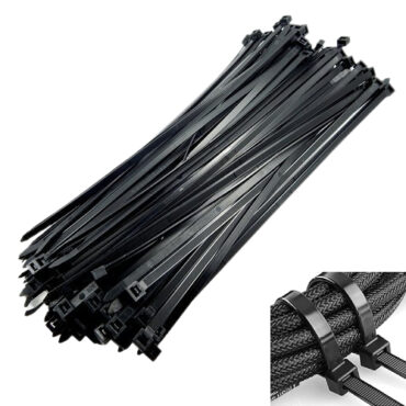 Black Nylon Cable Tie, 36x370mm, 100 pcs/pack, 111115062